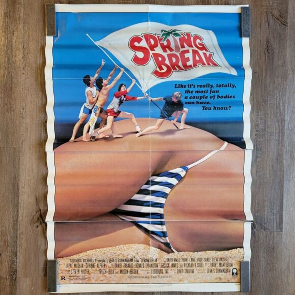 Vintage‎ 1983 Spring Break Movie Theater Poster Size 27" x 39" Original